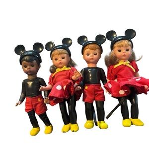 Classic Mickey Mouse/Minnie set of 4.Madame Alexander collectible or Kid Toy Set